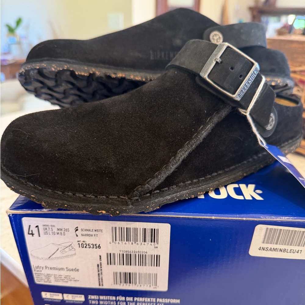 NWT eu 41 Birkenstock Premium Suede Lutry